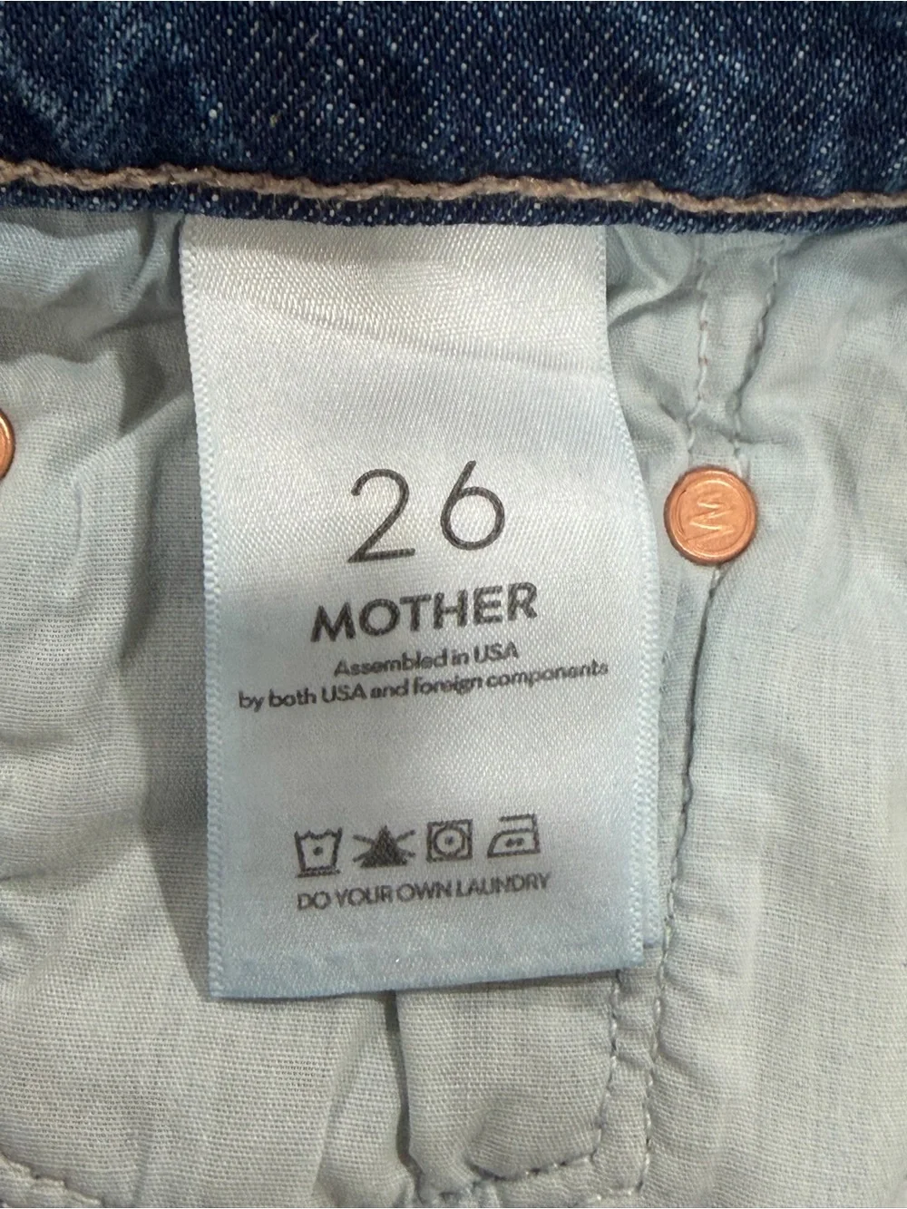 MOTHER The Down Low Spinner Hover Jeans In Charming Locals - Sz - 26